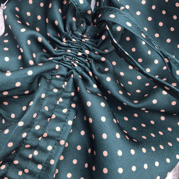 Mink Pink emerald green silky dot top - Picture 5 of 5